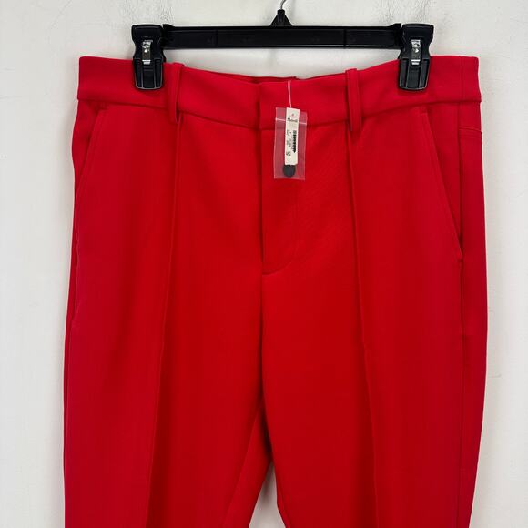 Madewell Mid Rise Slim Ankle Pant Straight Leg Red Classic Relaxed US 4 NWT - Picture 6 of 12